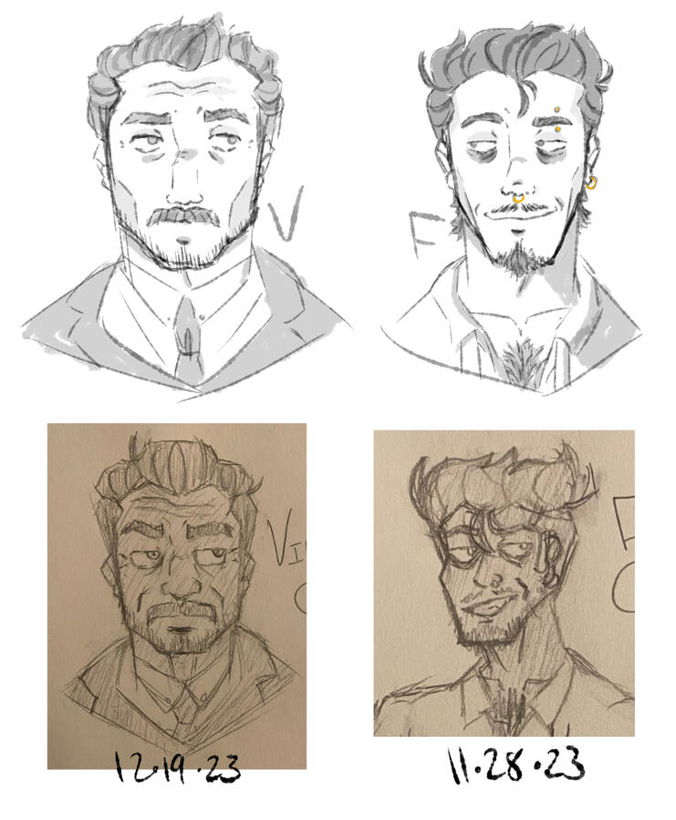 V and F Sketches